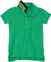 Ralph Lauren Girl's Short-Sleeved Mesh Polo (X-Large (16), Tiller Green)