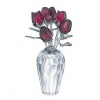 Swarovski Crystal Red Roses Rhodium 627098