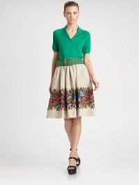 A painterly floral print bands this beautifully full-skirted style.Self waistbandRaw edgesConcealed back zipFlaxDry cleanMade in ItalyModel shown is 5'10 (177cm) wearing US size 4. A painterly floral print bands this beautifully full-skirted style.Self waistbandRaw edgesConcealed back zipFlaxDry cleanMade in ItalyModel shown is 5'10 (177cm) wearing US size 4.