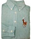 Polo Ralph Lauren Toddler Boy's Blake Big Pony Oxford (4/4T, Slate Green)