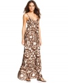 An allover tie-dye print adds a modern boho appeal to this MICHAEL Michael Kors maxi dress -- perfect for relaxed weekend style!