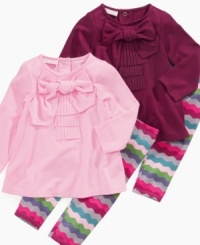 She'll look sweet as candy with these rainbow leggings and bow tunic in this cute set from First Impressions. (Clearance) She'll look sweet as candy with these rainbow leggings and bow tunic in this cute set from First Impressions. (Clearance)