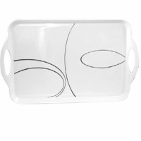 Corelle Coordinates Melamine Rectangular Tray, Simple Lines