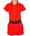 Guess Sarabelle Dress with Belt (Sizes 7 - 16) - orange, 16