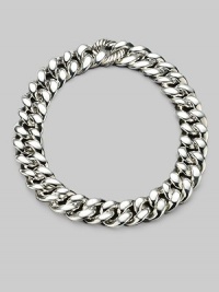 From the Cordelia Collection. Bold and sophisticated, ultra chunky links of sterling silver with a cable link clasp. Sterling silver Length, about 17½ Hinged link clasp Imported