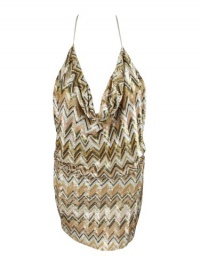 Haute Hippie Womens Chevron Mini Sequin Halter Dress Haute Hippie Womens Chevron Mini Sequin Halter Dress