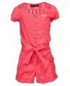 It's the little things. Details like lace dress up this romper from Baby Phat to give her superstar style. (Clearance)