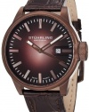 Stuhrling Original Men`s 468.3365K59 Octane Concorso Classic Swiss Quartz Date Brown Leather Strap Watch