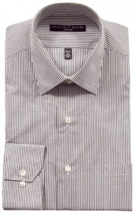 Geoffrey Beene Fitted Dress Shirt - Charcoal Stripe