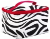 Zebra Red Trim Cosmetic Makeup Case