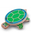 Crafted from select hardwood and accented with child-safe dyes, First Play Peek-a-Boo Turtle has four polka-dot legs that flap open, then snap back to their hiding place with a clack! Young toddlers can develop concepts of object permanence as well as hand-eye coordination as they click the feet and head in and out, learning naturally through play.