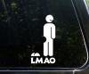 LMAO funny die cut window decal / sticker