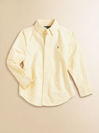 A long-sleeved sport shirt in classic cotton oxford, washed for softness.Button-down collarLong sleeves with button-down barrel cuffsButton-frontShirttail hemCottonMachine washImported Please note: Number of buttons may vary depending on size ordered. A long-sleeved sport shirt in classic cotton oxford, washed for softness.Button-down collarLong sleeves with button-down barrel cuffsButton-frontShirttail hemCottonMachine washImported Please note: Number of buttons may vary depending on size ordered.