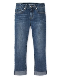 Classic stone-wash jeans with a trendy ankle length and sassy cuffs - a look she'll want to wear every day. Classic stone-wash jeans with a trendy ankle length and sassy cuffs - a look she'll want to wear every day.