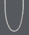 Nothing speaks to elegance more than a simple necklace chain. This faceted chain is set in 14k white gold. Approximate length: 20 inches.