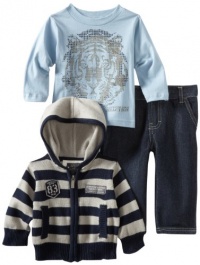 Kenneth Cole Baby-boys Infant Hooded Sweater And Tee With Jeans, Assorted, 12 Months Kenneth Cole Baby-boys Infant Hooded Sweater And Tee With Jeans, Assorted, 12 Months