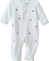 Little Me Baby-Girls Newborn Cupcake Schiffli Footie, Mint Green, Pre