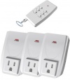 Stanley 31164 Indoor Wireless Remote Control with Single Transmitter, White, 3-Pack