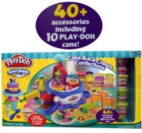 Play-Doh Sweet Shoppe Cake & Ice Cream Confections 40+ Accessoried + 10 Cans of Play Doh