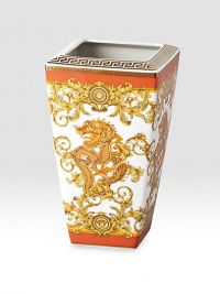 From the house of Versace's elegant porcelain collection, this Asian-inspired vase is trend-forward with a scrolling baroque pattern in vivid hues. From the Asian Dream CollectionPorcelain9½ highHand washMade in Germany From the house of Versace's elegant porcelain collection, this Asian-inspired vase is trend-forward with a scrolling baroque pattern in vivid hues. From the Asian Dream CollectionPorcelain9½ highHand washMade in Germany