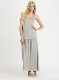 Maximum style, minimum effort: this soft, heathered skirt features an elasticized waistband and pretty pleats for a classic look.Flat, elasticized waistbandPull-on stylePleatsAbout 36 long70% cotton/30% silkDry cleanImported Model shown is 5'10 (177cm) wearing US size Small. Maximum style, minimum effort: this soft, heathered skirt features an elasticized waistband and pretty pleats for a classic look.Flat, elasticized waistbandPull-on stylePleatsAbout 36 long70% cotton/30% silkDry cleanImported Model shown is 5'10 (177cm) wearing US size Small.