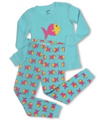 Leveret Colorful Fish 2 Piece Pajama Set 100% Cotton (Size 6M-5T) Leveret Colorful Fish 2 Piece Pajama Set 100% Cotton (Size 6M-5T)