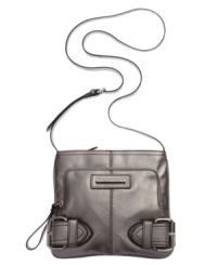 Make this metallic marvel from Franco Sarto your new go-to silhouette for day or night endeavors. Featuring rich leather, multi-function pockets and versatile crossbody strap, it's sized-right for all the essentials.