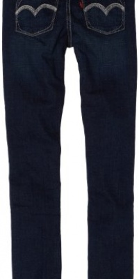 Levi's Girls 7-16 Girls Skinny Fit Jean with Thick Stitch, Meadow, 7 Regular Levi's Girls 7-16 Girls Skinny Fit Jean with Thick Stitch, Meadow, 7 Regular