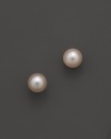 Cultured Akoya pearls make a timeless statement on simply glamorous studs. From Tara Pearls.