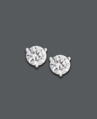 For timeless style, just add sparkling studs! These breathtaking earrings feature round-cut, IGI Certified, near colorless diamonds (1/4 ct. t.w.) set in 18k white gold. Approximate diameter: 1/8 inch. For timeless style, just add sparkling studs! These breathtaking earrings feature round-cut, IGI Certified, near colorless diamonds (1/4 ct. t.w.) set in 18k white gold. Approximate diameter: 1/8 inch.