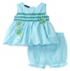 So La Vita Baby-girls Newborn Bubble Dress, Blue, 3-6 Months