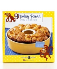 There will be plenty of time to monkey around after you quickly whip up a loaf of delicious monkey bread in a nonstick bundt pan that prepares the ooey gooey goodness of cinnamon bread to perfection every time. 5-year warranty. There will be plenty of time to monkey around after you quickly whip up a loaf of delicious monkey bread in a nonstick bundt pan that prepares the ooey gooey goodness of cinnamon bread to perfection every time. 5-year warranty.