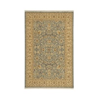 Karastan's Shapura Collection was designed to capture the rustic yet sophisticated spirit of textiles woven in the Peshwar style along the ancient Silk Road. The subtle colors and stylized patterns infuse your decor with timeless elegance. This Karastan rug boasts a rich golden border around a glacier blue ground brimming with floral motifs.