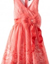 Ruby Rox Kids Girls 7-16 Burn Out Dress, Coral/Pink, 12