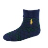 Polo Ralph Lauren infant boys Plaid Crew socks navy 1pair - 6-12 months