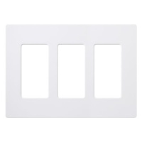 Lutron CW-3-WH 3-Gang Claro Wall Plate, White Lutron CW-3-WH 3-Gang Claro Wall Plate, White