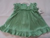 Polo Ralph Lauren Layette Ruffle Sleeve Striped Dress Baby Girl 3 Months Green