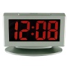 Advance Time Technology 1.8 LED Alarm Clock With Red Display, Gray