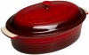 Le Creuset Stoneware 5-3/4-Quart Covered Oval Casserole, Cherry