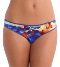 OnGossamer Women's Printed Mesh Hip Thong Panty, Tropical Getaway, M/L OnGossamer Women's Printed Mesh Hip Thong Panty, Tropical Getaway, M/L