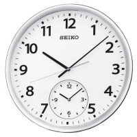 Seiko Dual Time Clock Silver-Tone Metallic Case
