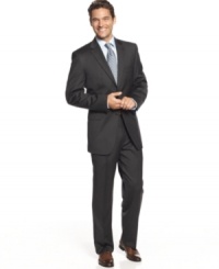 Take classic charcoal for a spin. This suit from Jones New York is simple, sophisticated style at its finest. Take classic charcoal for a spin. This suit from Jones New York is simple, sophisticated style at its finest.