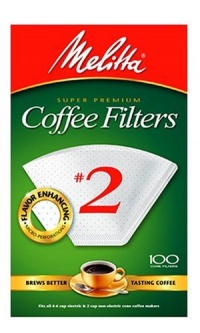 Melitta White Coffee Filter, #2 - 100 Count Melitta White Coffee Filter, #2 - 100 Count