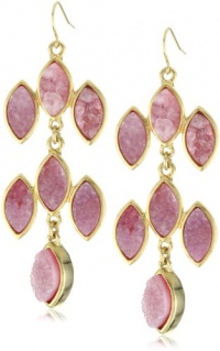 KARA by Kara Ross Drusy Chandelier Marquis Earrings, Coral KARA by Kara Ross Drusy Chandelier Marquis Earrings, Coral