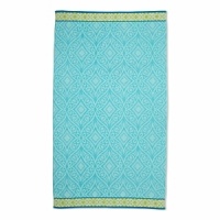 Whether you're taking a trip to the beach or lounging poolside, the Casablanca beach towel adds a Moroccan-inspired pattern and colorful pop to your fun-in-the-sun activities.
