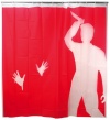 Kikkerland Psycho Shower Curtain, 72-Inch by 72-Inch