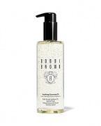 Luxury meets simplicity-Bobbi's new Soothing Cleansing Oil is a quick yet luxurious way to cleanse skin. Made with soothing jasmine flower extract (sourced directly from France), moisturizing kukui nut oil, and a blend of Italian olive, organic sunflower and jojoba oils to dissolve surface impurities and makeup without leaving skin feeling tight or dry. Can be used in the morning to wake up and refresh skin, and at night as a soothing end to a long day. Suggested use: Pump cleansing oil into dry hands and smooth over dry face. Splash warm water onto skin and massage to help dissolve surface impurities and makeup. Rinse skin clean with warm water. To thoroughly remove long-wearing makeup, repeat this process.