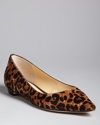 IVANKA TRUMP lends her sophisticated touch to exotic, leopard-print calf hair flats. Stylish pointed toes update them for this season. IVANKA TRUMP lends her sophisticated touch to exotic, leopard-print calf hair flats. Stylish pointed toes update them for this season.