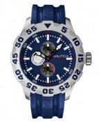 The perfect companion for your daring adventures: a cool blue chronograph watch from Nautica.