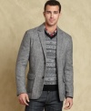 Add some haberdashery style to your layered look with this tweed blazer from Tommy Hilfiger.